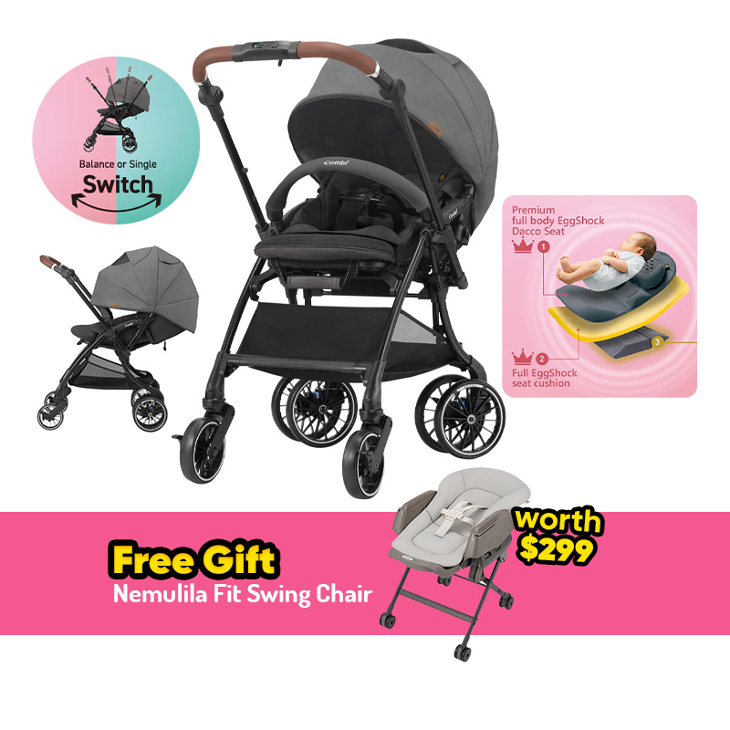 Combi Reversible Handle Stroller - Sugocal Switch + FREE GIFT